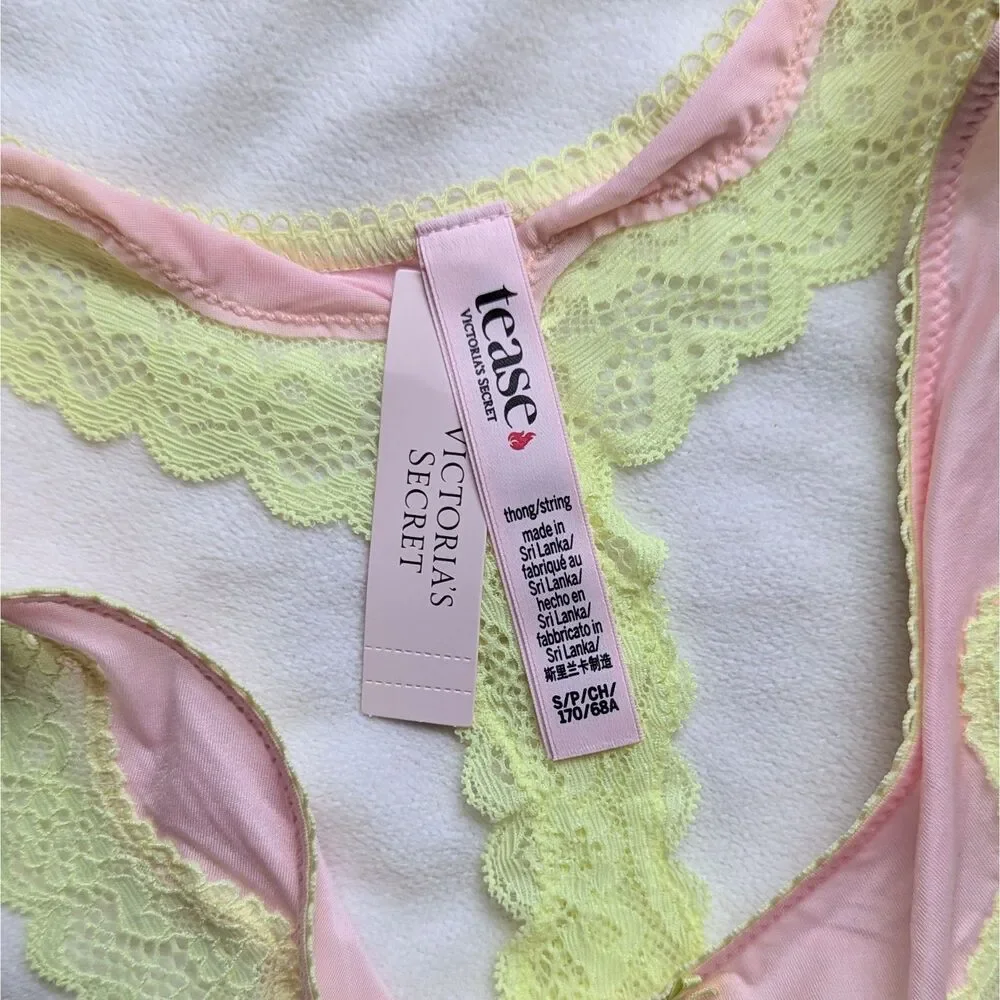 Victoria's Secret Tease High-Leg Scoop Thong Panty S NEW